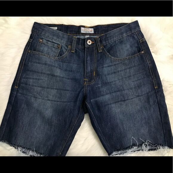 Men’s Cutoff Denim Shorts - Picture 1 of 5